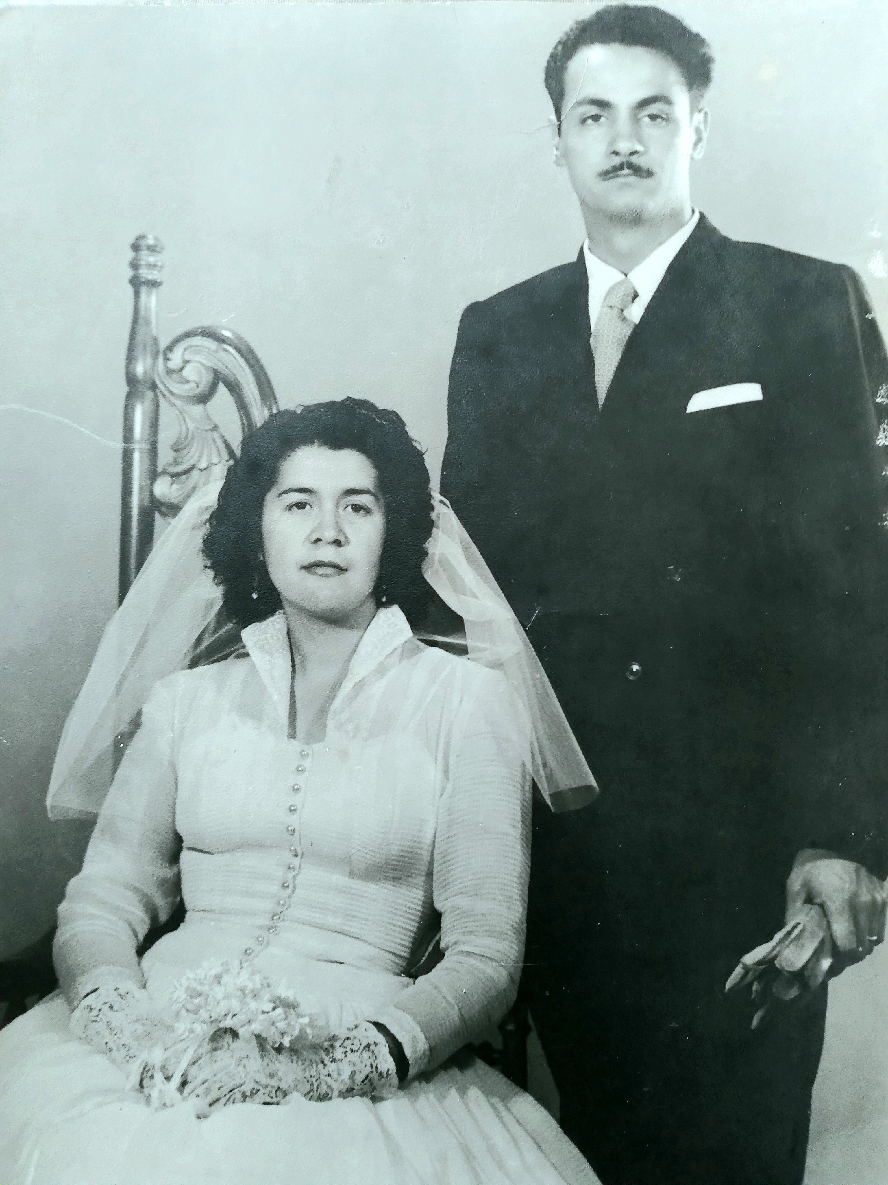 30 de Julio de 1955, dia del matrimonio de mi mamita, Julia Muñoz Peña y Juan Siglic Melendez.